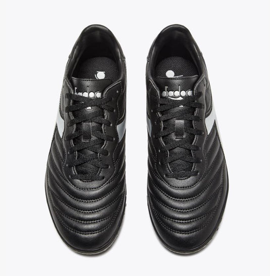 Diadora Brasil R TFR Soccer Turf Soccer Shoes Black Silver