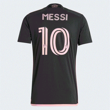 adidas Men's Inter Miami CF 2024 Away Jersey Black Messi #10