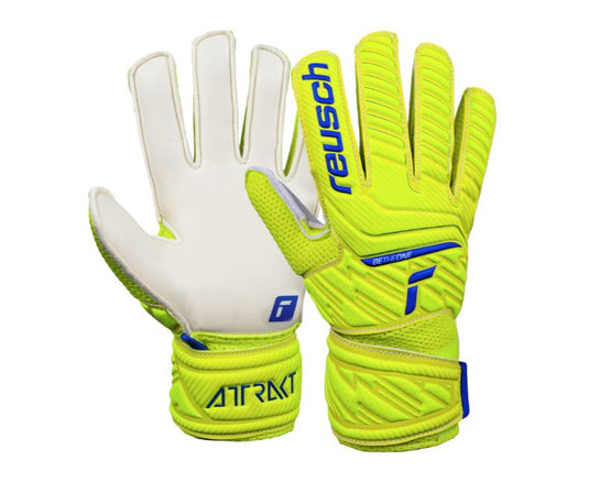 Reusch Attrakt Solid Junior Goalkeeper Glove Yellow Blue