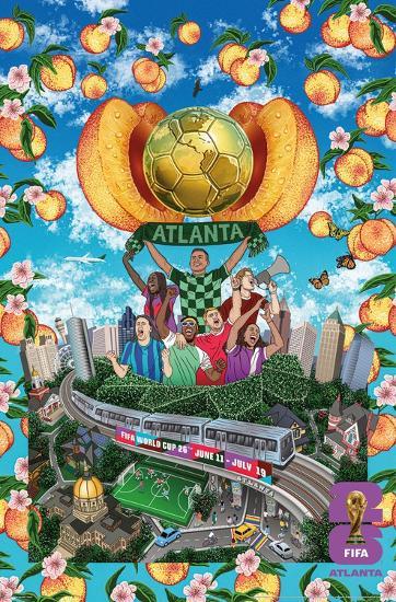 Atlanta Host City 2026 World Cup Poster 15 X 22