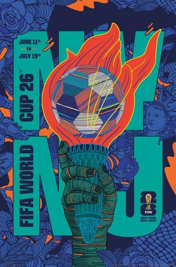 New York New Jersey Host City 2026 World Cup Poster 15 X 22