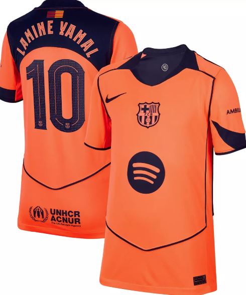 Men's Lamine Yamal #10 FC Barcelona Third Jersey 2025/26 Stadium