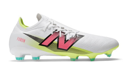 New Balance Furon Pro FG V7+ White Soccer Cleats Wide