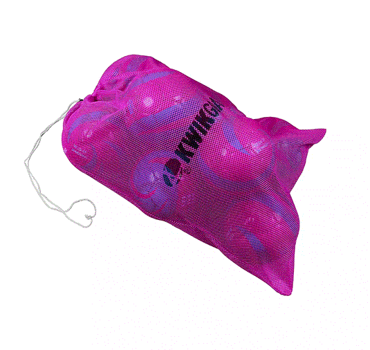 KwikGoal Equipment Soccer Coach's Mesh Ball Bag Hi-Vis Pink