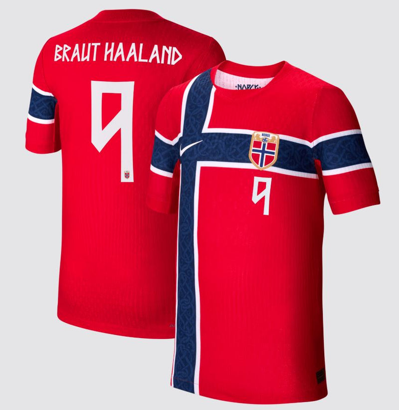 Load image into Gallery viewer, Norway 2026 Stadium Home Big Kids' Nike Dri-FIT Soccer Replica Jersey
