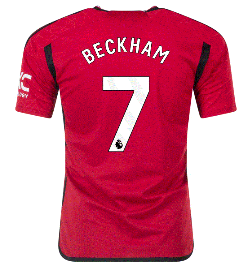adidas Men's Manchester United Home Jersey 23/24 Beckham #7