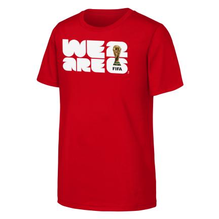Load image into Gallery viewer, Red Youth FIFA Official World Cup Logo T-shirt
