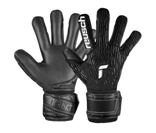 Reusch Attrakt Freegel  Infinity Finger Support Goalkeeper Gloves Black