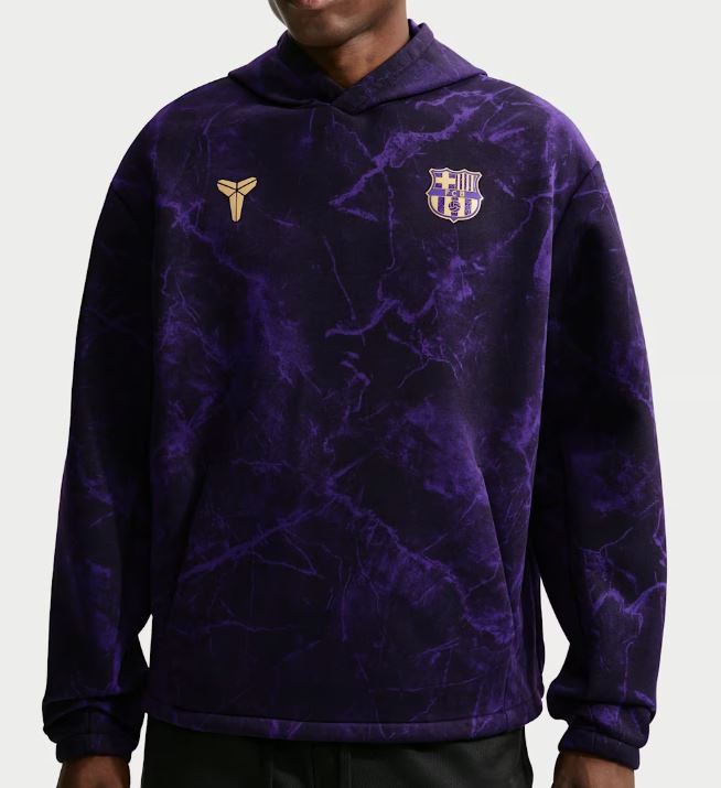 Load image into Gallery viewer, FC Barcelona Away Men's Kobe Soccer Pullover Hoodie
