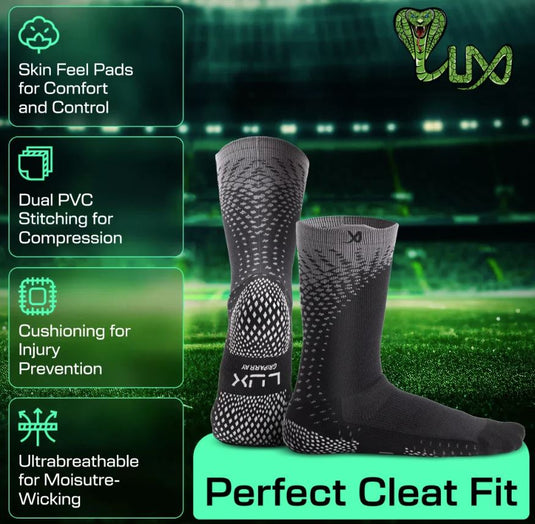 Lux ProCleat Performance Grip - Calf Sock - Black