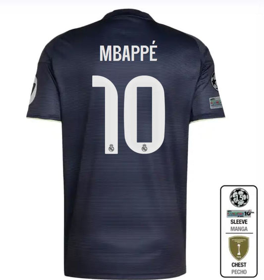 UCL Men's Real Madrid Away Jersey 2025/26 Mbappe #10 2025/26