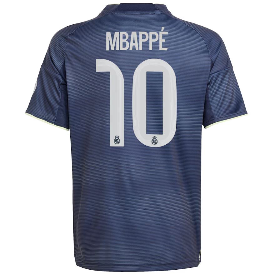 Mbappe #10 adidas Youth Real Madrid Away Jersey 2025/26