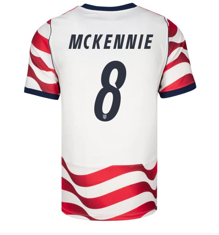 Load image into Gallery viewer, Men's Nike USA Stadium Home Stripes Custom Player Jersey
