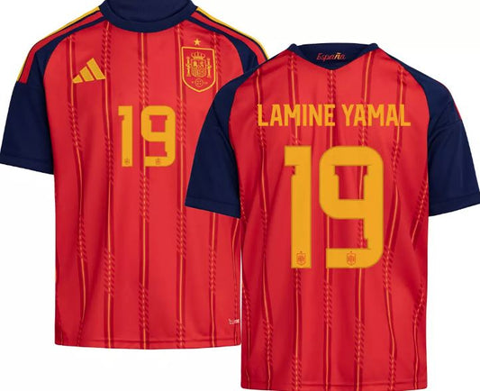 Lamine Yamal #19 Men's Spain World Cup 2026 Home Jersey