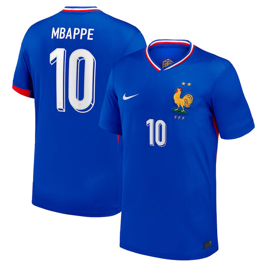 Men's Nike France 2024/25 Home Mbappe Jersey