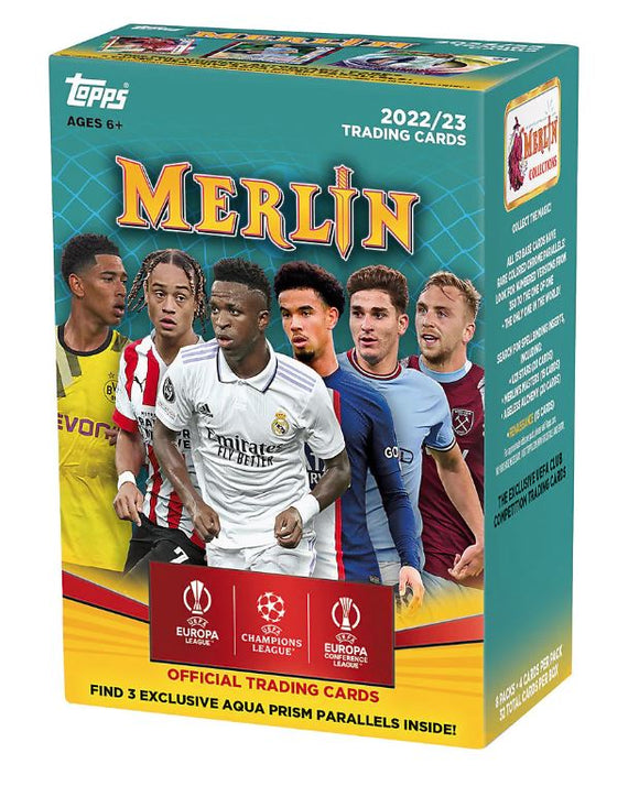 2022-23 Topps UEFA Club Competitions Merlin Chrome Soccer Blaster Box