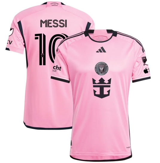 Authentic Men's Inter Miami CF 2024 Home Jersey Pink Messi
