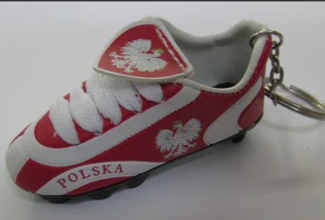 Poland mini Soccer Cleat Keychain