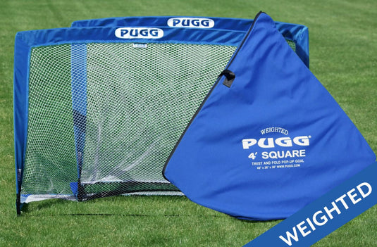 Set of 2 Pugg Pop Up Soccer Training Goals Weighted for Turf Field