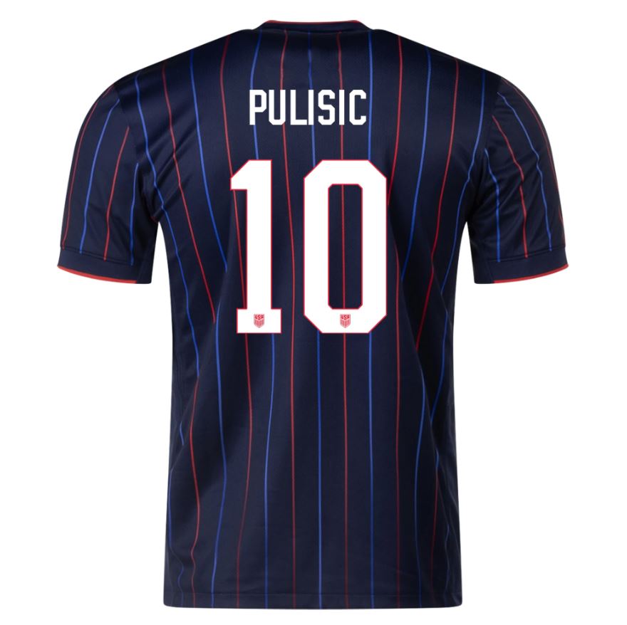Nike Youth USA 2025 Away Jersey Black Pulisic #10