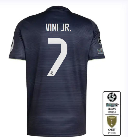 UCL Men's Real Madrid Away Jersey 2025/26 Vini #7 2025/26