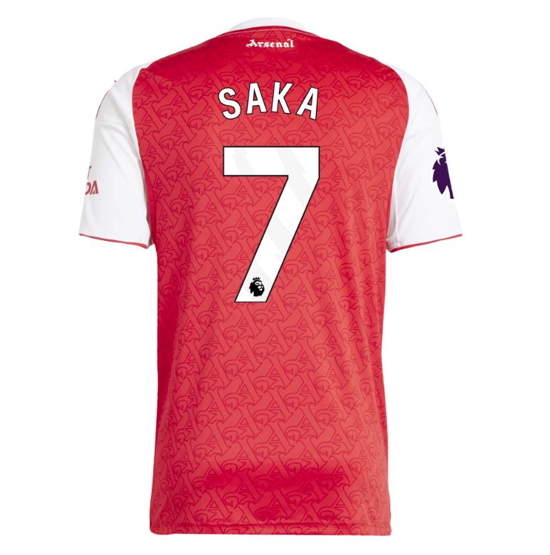 Saka #7 EPL Font adidas Arsenal Men's Home 2025/25 Jersey