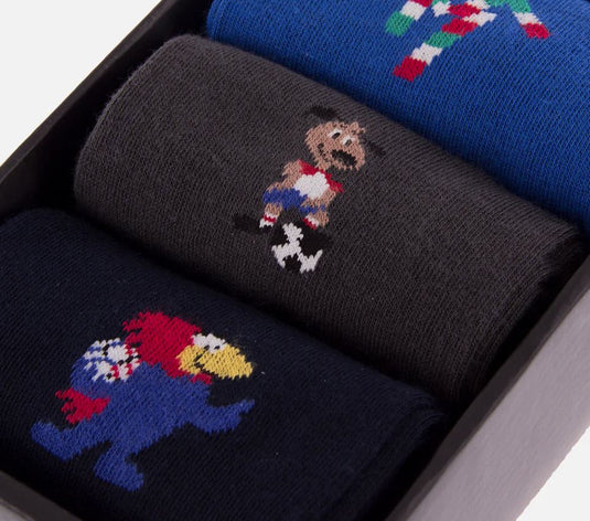Copa FIFA Classics 1990- 1994 - 1998 Retro Mascot Socks Box Set