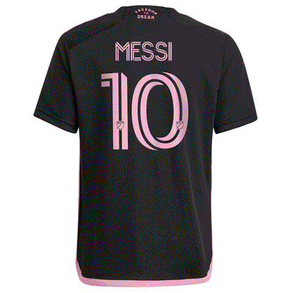 adidas Kids Messi #10 Inter Miami CF 2024 Away Black La Noche Jersey
