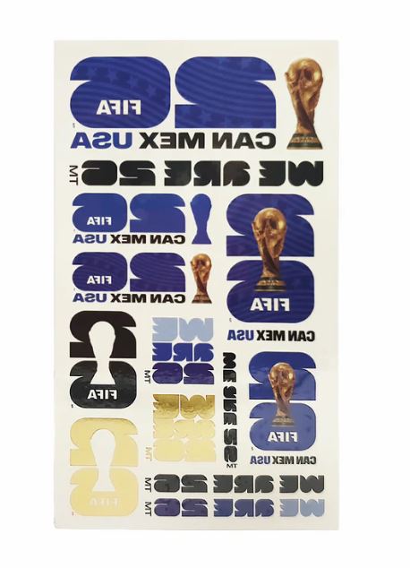 Load image into Gallery viewer, FIFA World Cup 2026 Metalic Temporary Tatoo Sheet
