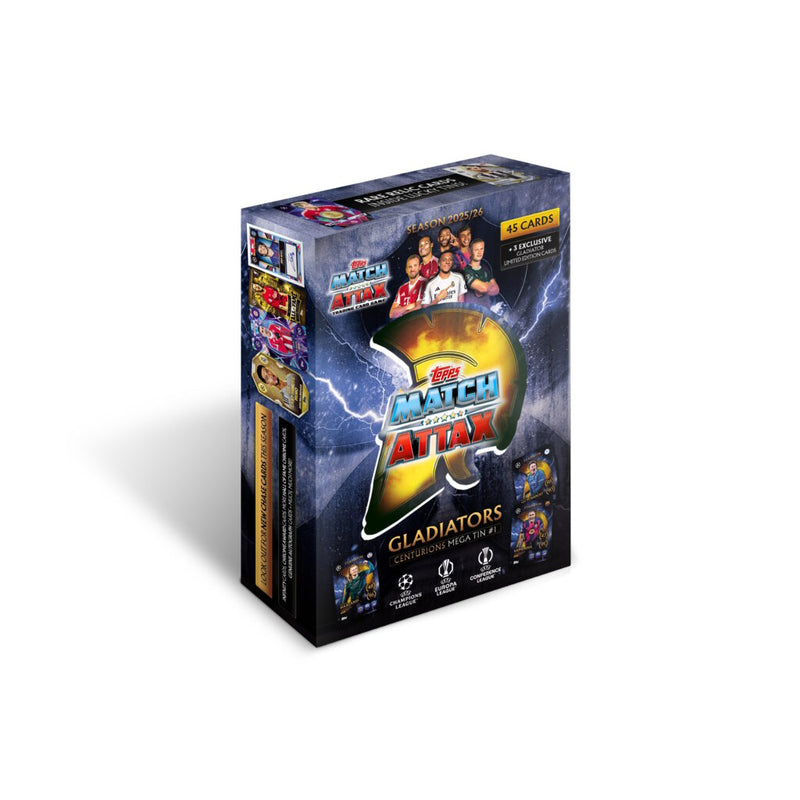 Load image into Gallery viewer, #1 Mega Tin Gladiators Centurions 2025-26 Topps Match Attax UEFA Champions League Cards
