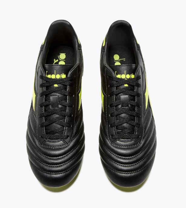 Load image into Gallery viewer, Diadora Brasil Icon R LPU Black Yellow
