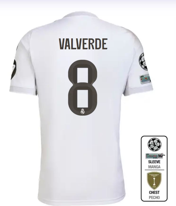 Load image into Gallery viewer, UCL Men's Real Madrid Home Jersey 2025/26 Valverde #8 2025/26
