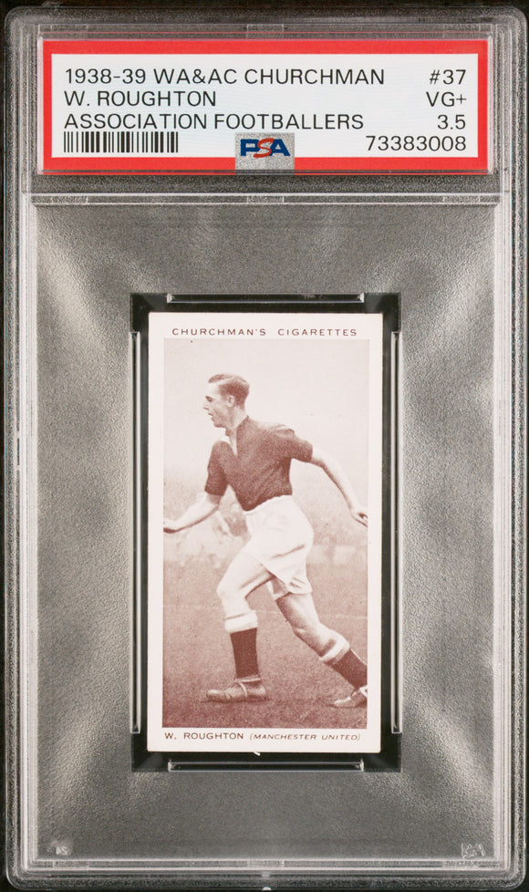 1938 W.A.& A.C. CHURCHMAN Manchester United  37 W. ROUGHTON PSA 3.5