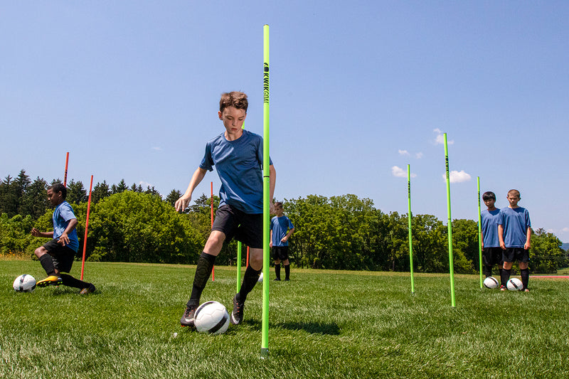 Load image into Gallery viewer, Kwikgoal Collapsible Coaching Sticks 2 Go St of 6
