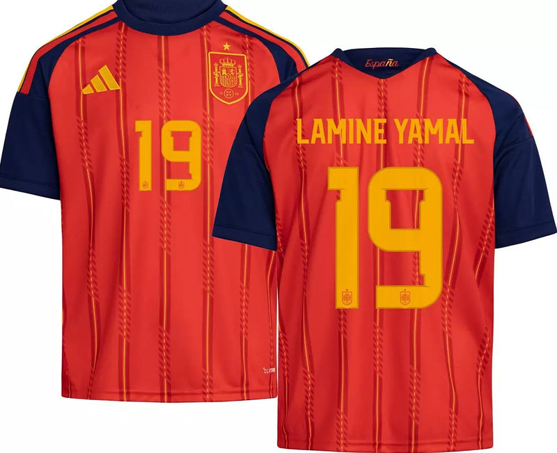 Load image into Gallery viewer, Lamine Yamal #19 Youth Spain World Cup 2026 Home Jersey
