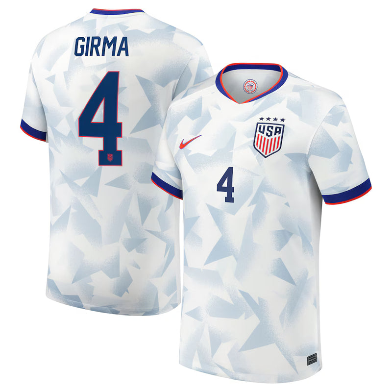 Load image into Gallery viewer, Nike Youth USA 2025 Home Jersey USWNT 4 Stars White Girma #4
