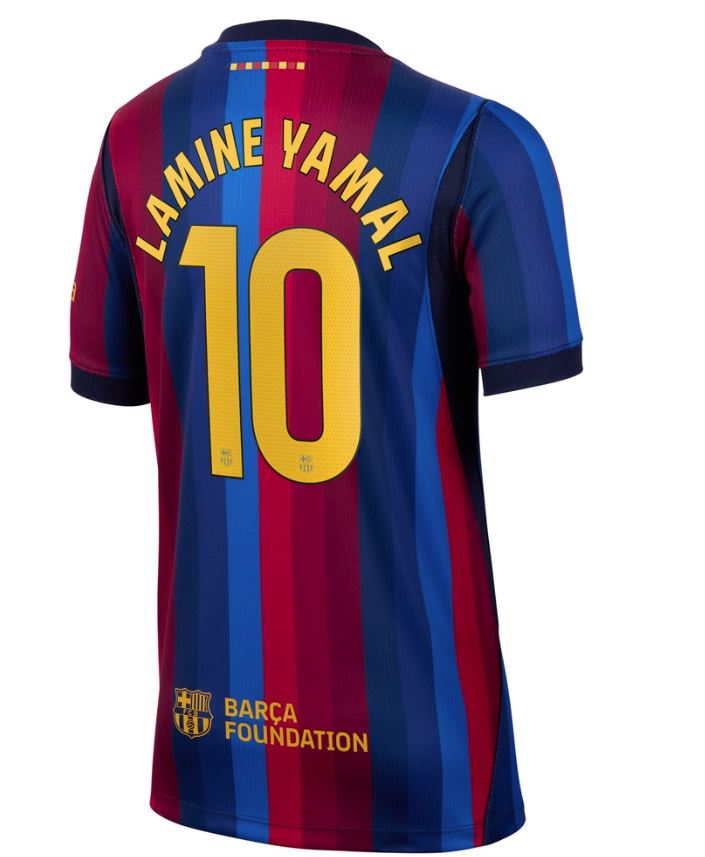 Load image into Gallery viewer, FC Barcelona 2026/27 Stadium Home Big Kids' Nike Dri-FIT Soccer Replica Jersey
