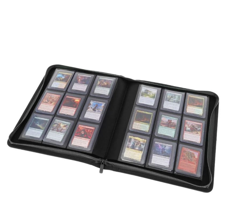 Load image into Gallery viewer, BZW Z-Folio Black Binder Holds 252 Toploaders
