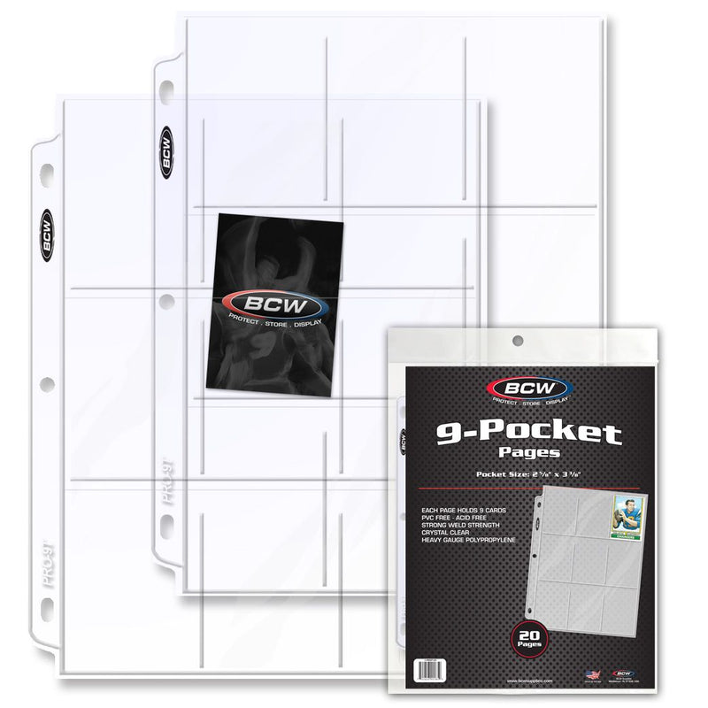 Load image into Gallery viewer, BCW Pro 9-Pocket 20 Pages
