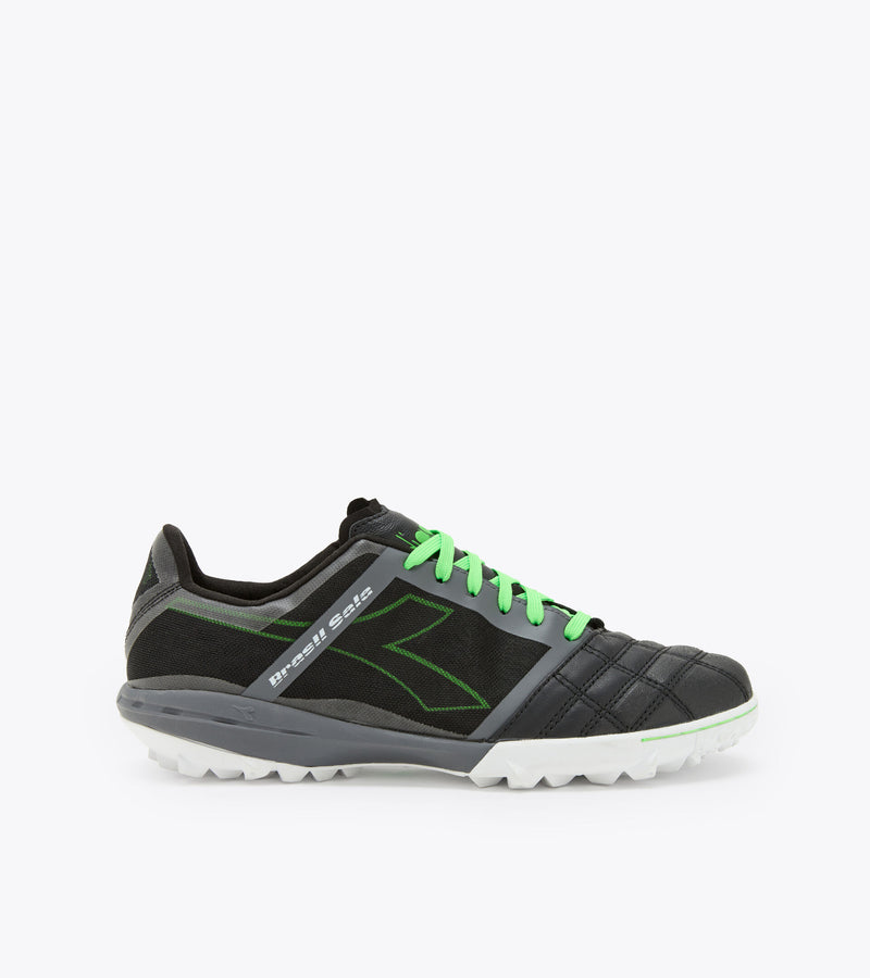 Load image into Gallery viewer, Diadora Brasil Sala Turf Adult Soccer Shoe Black Green
