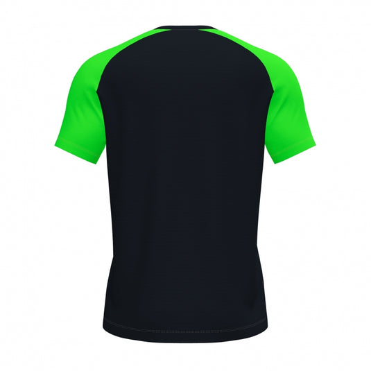 Joma ACADEMY IV SHORT SLEEVE T-SHIRT BLACK GREEN FLUOR Large