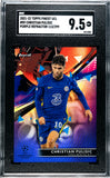 2021-22 Topps Finest UCL #59 Christian Pulisic Purple Refractor SGC 9.5