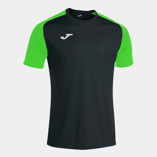Joma ACADEMY IV SHORT SLEEVE T-SHIRT BLACK GREEN FLUOR Large