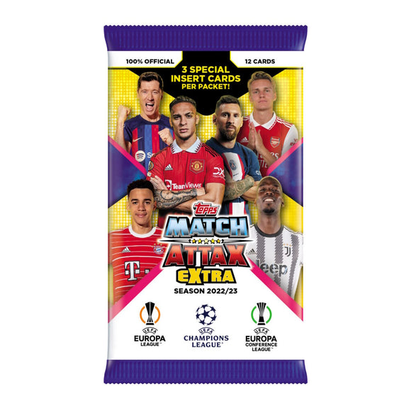 Topps 2022-23 Match Attax Extra Champions League Cards 1 pack of 12 cards