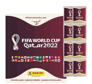 2022 PANINI FIFA WORLD CUP STICKERS Starter Pack Album + 50 stickers