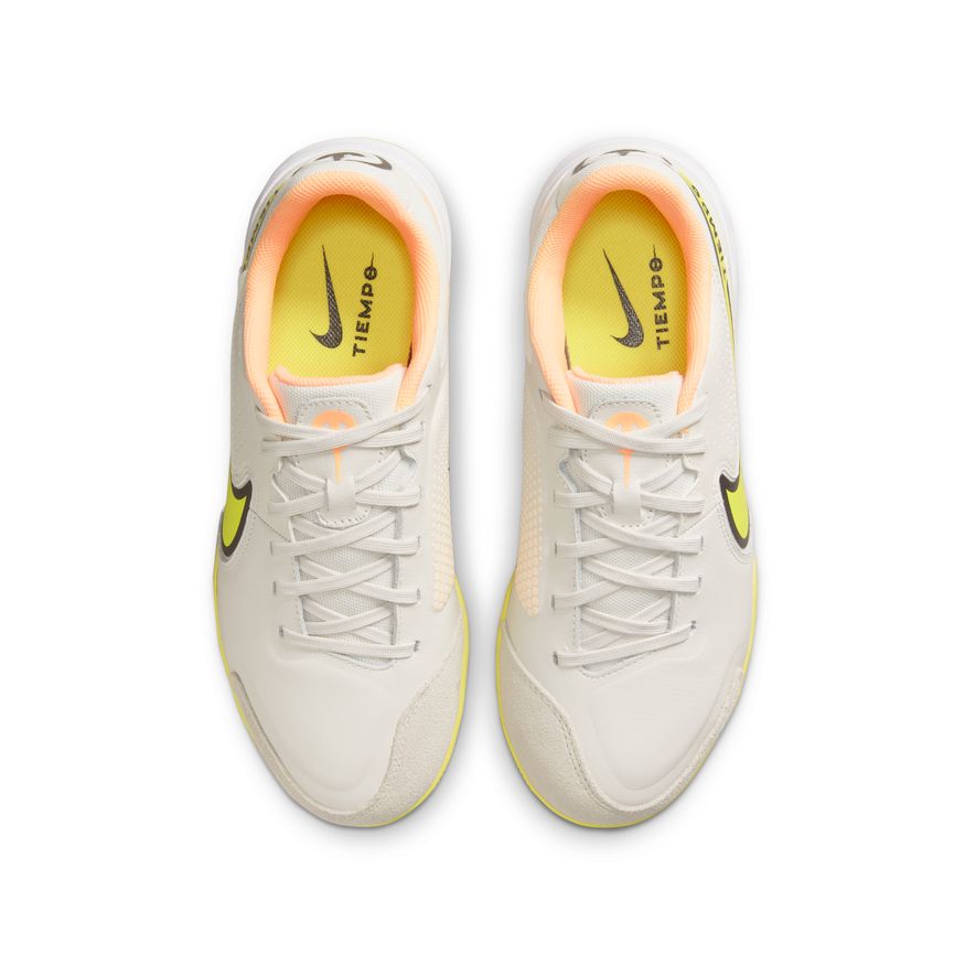 Nike Jr. Tiempo Legend 9 Academy IC Little/Big Kids' Indoor/Court Soccer Shoes White Yellow