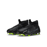 Nike Jr. Zoom Mercurial Superfly 9 Academy Soccer Cleats Black Laceless