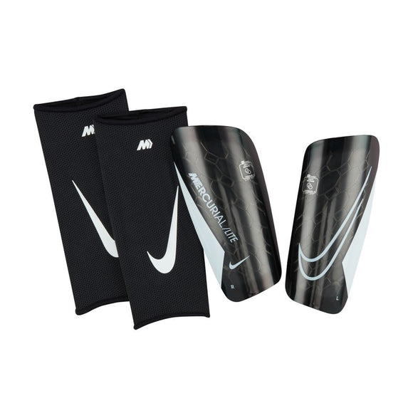 Nike Mercurial Lite Soccer Shinguards with Sleeves Black