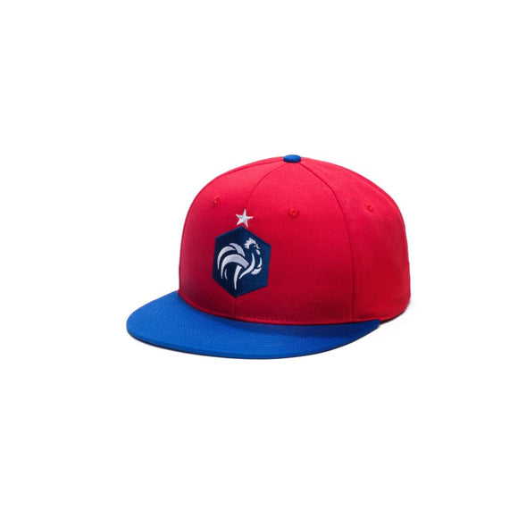 France Soccer Hat – Flat Peak Baseball Style Hat Red Blue