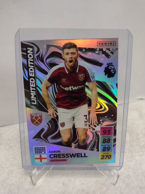 Aaron Cresswell West Ham 21/22 Panini Adrenalyn Xl LE Single Card with Protective Case